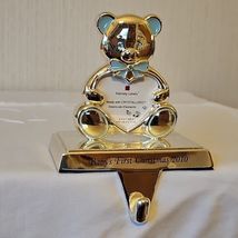 Harvey Lewis Stocking Holder Babys First Christmas Swarovski Bear Photo ... - $11.50