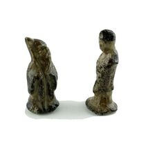 Japanese People Figurines Lot of Two Ceramic Vintage  - $316.00 MXN