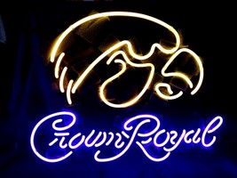 NCAA Iowa Hawkeyes Crown Royal Beer Bar Neon Light Sign 18&quot; x 14&quot; - £398.87 GBP
