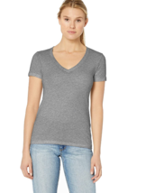 Clementine Womens Triblend V-Neck T-Shirt Heather Grey Size 2XL Solid Bl... - €7,86 EUR