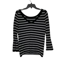 White House Black Market T-Shirt Top Size Small Black With White Stripes Womens - £14.78 GBP