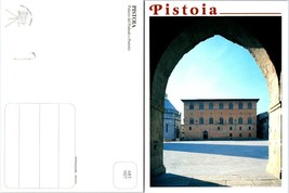 Italy Tuscany Pistoia Pretorio Palace Through the Arch View Vintage Postcard - £7.39 GBP