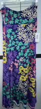 NEW LuLaRoe Medium Navy Pink Purple Yellow Green White Floral Slinky Max... - £34.60 GBP