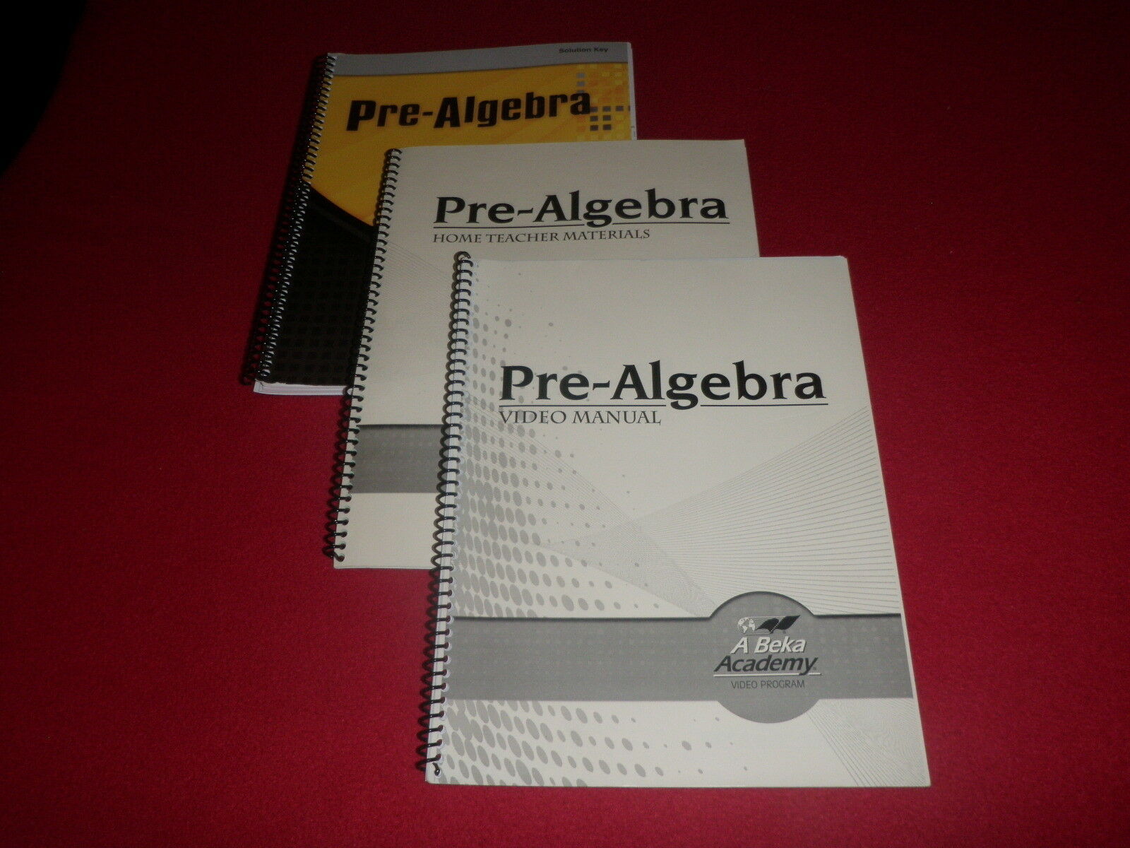 Abeka Pre Algebra Video Manual Home Teacher Materials Solution Key - $19.59