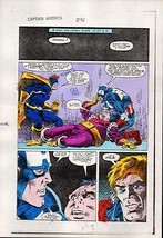 1984 Captain America 296 page 5 original Marvel comic book color guide artwork - $44.36