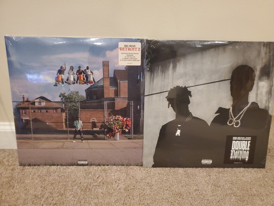Lot de 2 disques Big Sean : Detroit 2 2xLP, double ou rien neuf scellé - $55.47