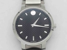 Movado Men&#39;s Silver 42mm Gravity Carbon Fiber Wristwatch - £795.21 GBP