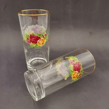 Set Of 2 Royal Albert Old Country Roses Highball Glasses Vintage - £29.90 GBP