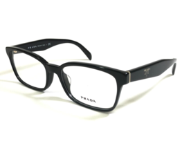 Prada Eyeglasses Frames VPR18T-F 1AB-1O1 Polished Black Large Logos 53-16-140 - £110.11 GBP