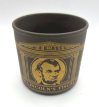 Hornsea Pottery Brown Abraham Lincoln&#39;s Fiscal Policy Mug - $15.99