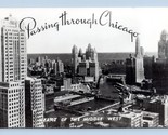 RPPC Passando Attraverso Chicago Il Illinois Cuore Di Mezzo West Cartoli... - £8.07 GBP