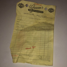 Gerencers Harley Davidson Indiana Vintage 10/28/1993 Receipt - £1.57 GBP