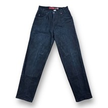 Vintage 90s Levis Silvertab Pleated Taper Baggy Fit Jeans Dark Denim USA 30x34 - £43.79 GBP