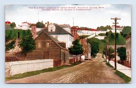 Old Fort and Aston Street View Mackinac Island Michigan MI 1914 DB Postcard N11 - £16.27 GBP