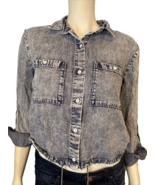Cloth &amp; Stone by Anthropologie 3/4 Sleeve Short Denim Jacket Size M - $356.16 MXN