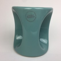 99 Intl. Ceramic Lucky Bamboo Holder Turquoise 4.5” Tall. Vase Not Included Used - £6.26 GBP