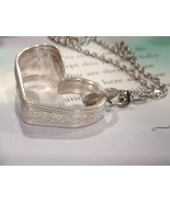 Floating heart necklace made from a vintage spoon, valentine, anniversar... - £25.57 GBP