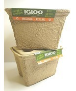 2 Igloo Reusable Biodegradable Recycable Ice Food Cans Cooler Hike Fish ... - $49.49