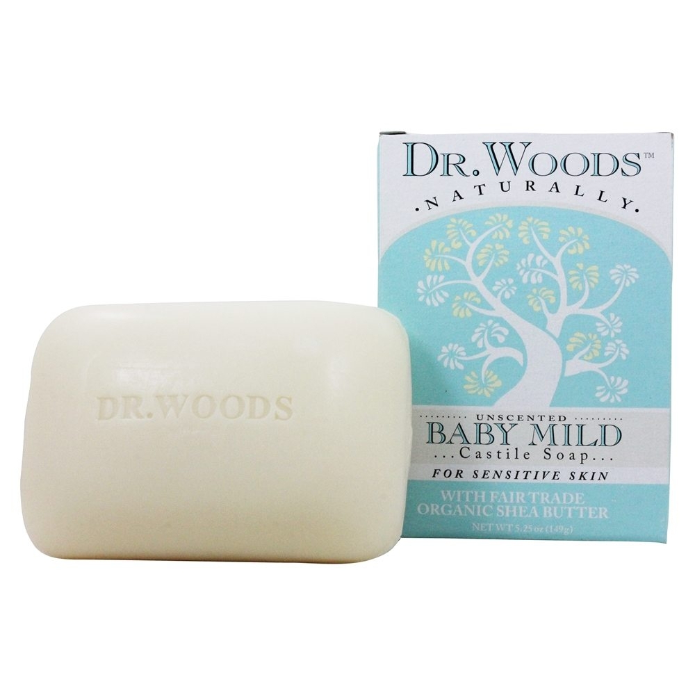 Dr. Woods Baby Mild Castile Bar Soap For Sensitive Skin Unscented, 5.25 Ounces - $7.39