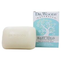 Dr. Woods Baby Mild Castile Bar Soap For Sensitive Skin Unscented, 5.25 Ounces - £5.90 GBP
