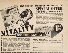 1949 Print Ad Vitality Mills Dog Food Sampler Offer Chicago,Illinois - £7.97 GBP