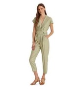 Lauren Ralph Lauren Women s Linen-Blend Jumpsuit Size 16 Ranch Sage $245 - £90.90 GBP