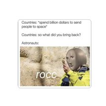 Spend Billion Dollars to Send People to Space ROCC SNS Meme Vinyl Decal ... - $109.97 MXN