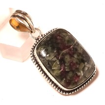 Ruby Zoisite Gemstone Handmade Christmas Gift Pendant Jewelry 1.90&quot; SA 3537 - £4.14 GBP