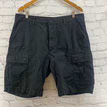 Levi’s Shorts Mens Sz 36 Dark Gray Cargo Flap Pockets 100% Cotton Casual - £15.81 GBP