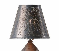 Fireside Lamp Shade with Willow in Kettle Black Tin- 14 inch image 2