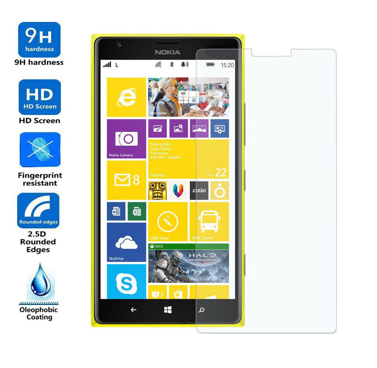 Primary image for For Nokia Lumia 1520 Tempered Glass Screen Protector Scratch Proof Glass