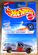 1996 Hot Wheels #367 First Editions CHEVY 1500 Gray UnpntdBase w/Lrg GDYR Blk7Sp - £9.77 GBP