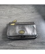 Fossil Explorer Flip Clutch Wallet Black Leather &amp; Brass - $370.57 MXN