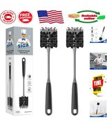 Ergonomic Long Handle Bottle Brush - Non-Scratch Nylon Bristles, Black, ... - $490.86 MXN