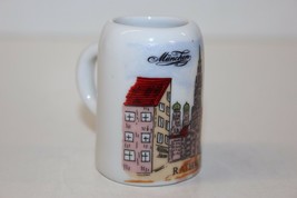 Stoneware Mini Beer Stein Shot Glass Munchen Rathaus - £7.98 GBP