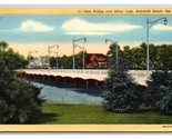New Silver Lake Bridge Rehoboth Beach Delaware DE Linen Postcard Z1 - £2.33 GBP
