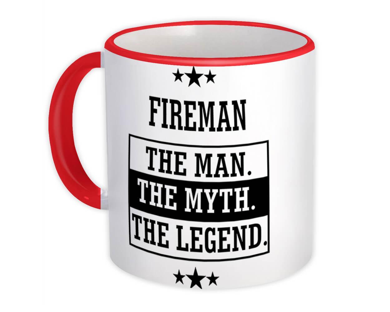 FIREMAN : Gift Mug The Man Myth Legend Office Work Christmas Item image 2