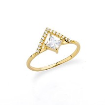 Diamond ring,engagement ring,wedding ring,square ring,diamond,square diamond rin - £19.98 GBP