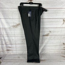 NWT Ralph Lauren Men&#39;s 33x30 Gray Herringbone Pleated Cuffed Pants Comfo... - £31.78 GBP