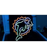 NFL Miami Dolphins Football Beer Bar Neon Light Sign 15&quot; x 12&quot; - £390.13 GBP