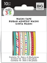 Happy Planner Mini Washi Tape 3mmx6.56yd Each Brights - $553.41 MXN