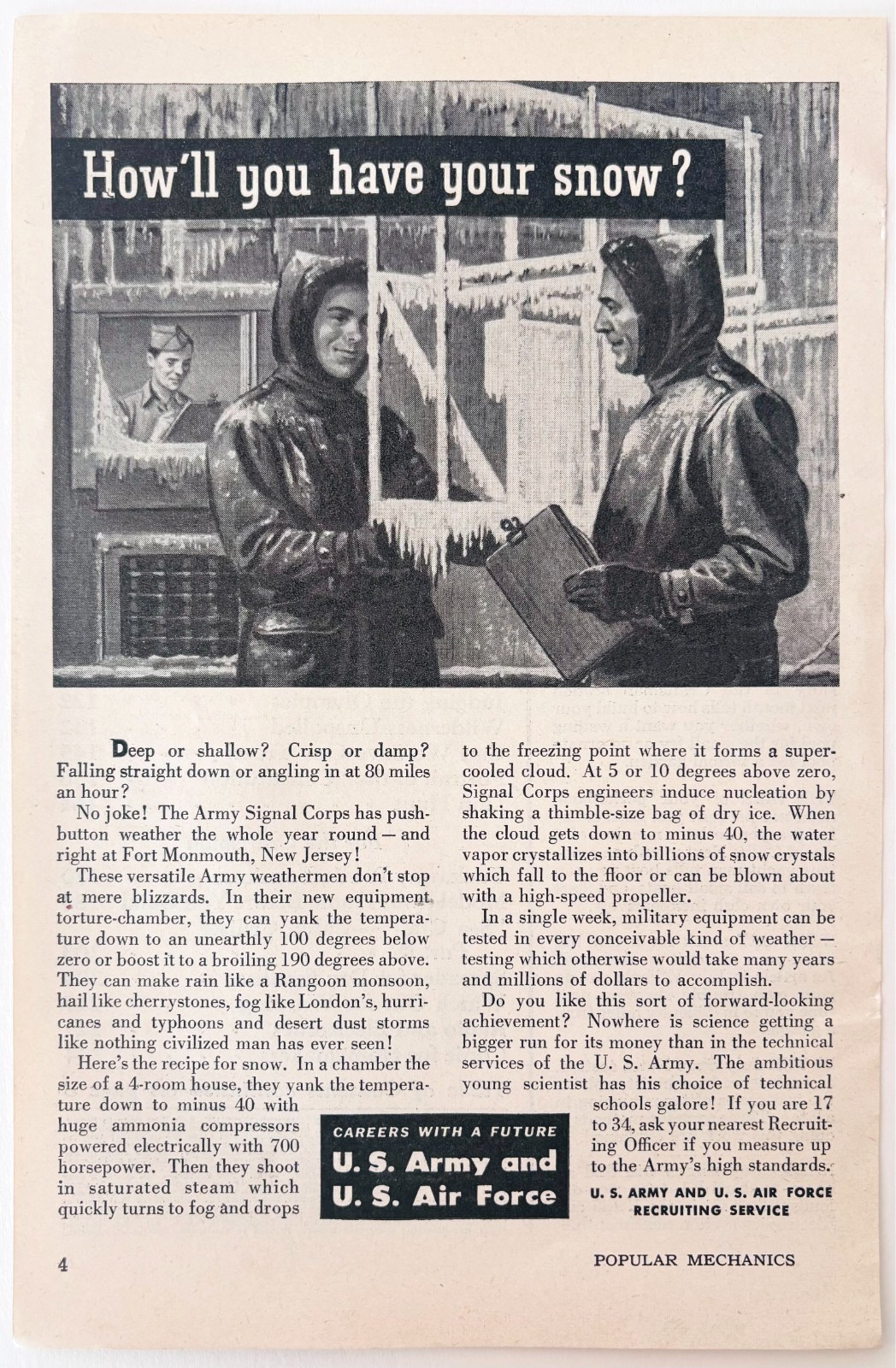 1948 US Army Air Force Career Advertisement Signal Corps Military F15T3 Item image 2