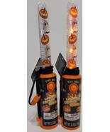 Lot Of 2 CandyRific Ghost &amp;Pumpkin Light Up Blinking Safety Wand Candy H... - $254.94 MXN