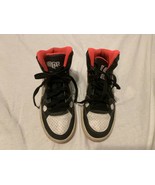 NIKE FORCE TODDLER 4.5Y 616371-105 BLACK WHITE AND PINK SKATE SHOES - $18.46 CAD
