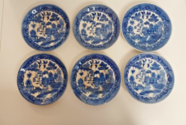 Vintage Lot Blue Willow Dinnerware: 5 Saucers 5 3/4&quot; &amp; 1 Plate 6&quot; Made in Japan - £18.37 GBP