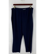 Susan Graves Navy Blue Pull On Stretch Pants Plus Size 3X Solid Womens - $34.65