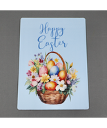 Happy Easter Basket Flowers Easter Eggs Blue 4x5.5 Refrigerator Large Ma... - £5.07 GBP