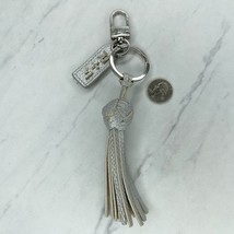 R + F Rhinestone Silver Tassel Chunky Bag Charm Clip Keychain Keyring - £5.41 GBP