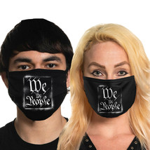 Howitzer We The People US Constitution Patriot Face Mask Black Washable Reusable - £9.45 GBP
