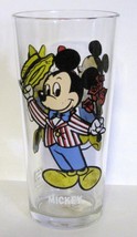 1978 Mickey &amp; Minnie Mouse Disney Character Glass Tumbler Pepsi Roses Valentines - £11.68 GBP